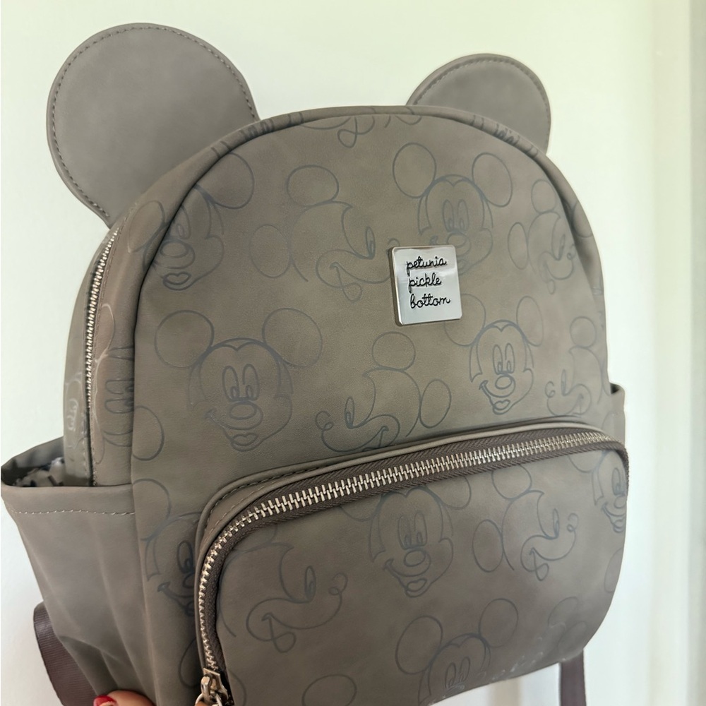 Petunia Pickle Bottom Mickey Mouse Gray Backpack